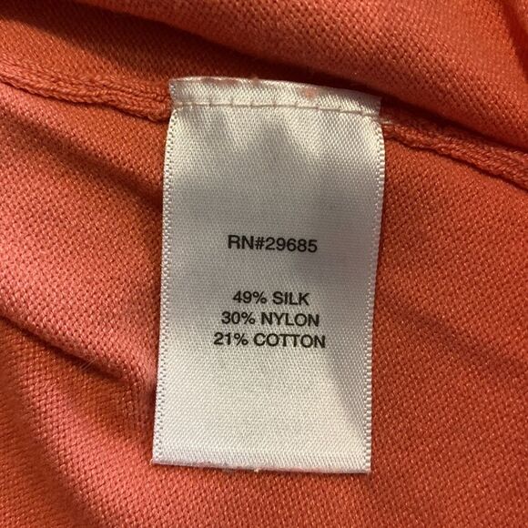 Pendleton Silk Blend Long Sleeve Coral Crew Neck Tee T Shirt L - Picture 4 of 7